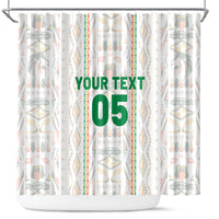 Custom Senegal Football 2026 Shower Curtain Car Rapide-Inspired Pattern