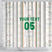 Custom Senegal Football 2026 Shower Curtain Car Rapide-Inspired Pattern