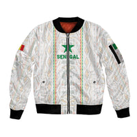Custom Senegal Football 2026 Sleeve Zip Bomber Jacket Car Rapide-Inspired Pattern