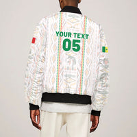 Custom Senegal Football 2026 Sleeve Zip Bomber Jacket Car Rapide-Inspired Pattern
