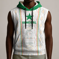 Custom Senegal Football 2026 Sleeveless Hoodie Car Rapide-Inspired Pattern