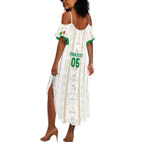Custom Senegal Football 2026 Summer Maxi Dress Car Rapide-Inspired Pattern