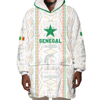 Custom Senegal Football 2026 Wearable Blanket Hoodie Car Rapide-Inspired Pattern