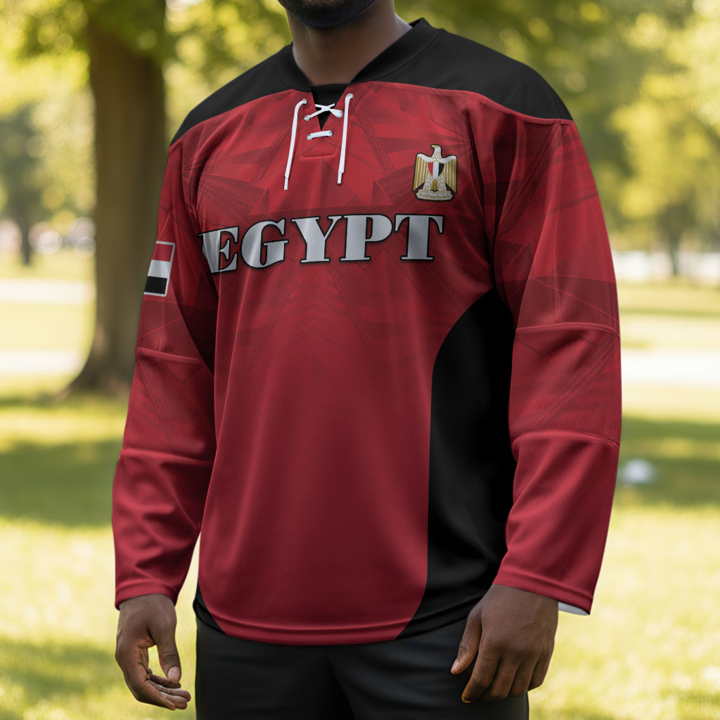 Custom Egypt Football 2026 Hockey Jersey Go Pharaohs Special Style