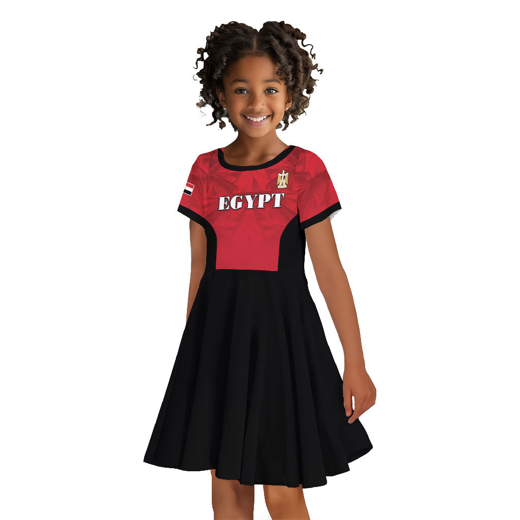 Custom Egypt Football 2026 Kid Short Sleeve Dress Go Pharaohs Special Style