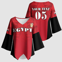 Custom Egypt Football 2026 Kimono Sleeve Blouse Go Pharaohs Special Style