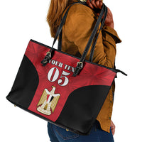 Custom Egypt Football 2026 Leather Tote Bag Go Pharaohs Special Style