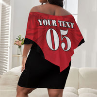 Custom Egypt Football 2026 Off Shoulder Short Dress Go Pharaohs Special Style