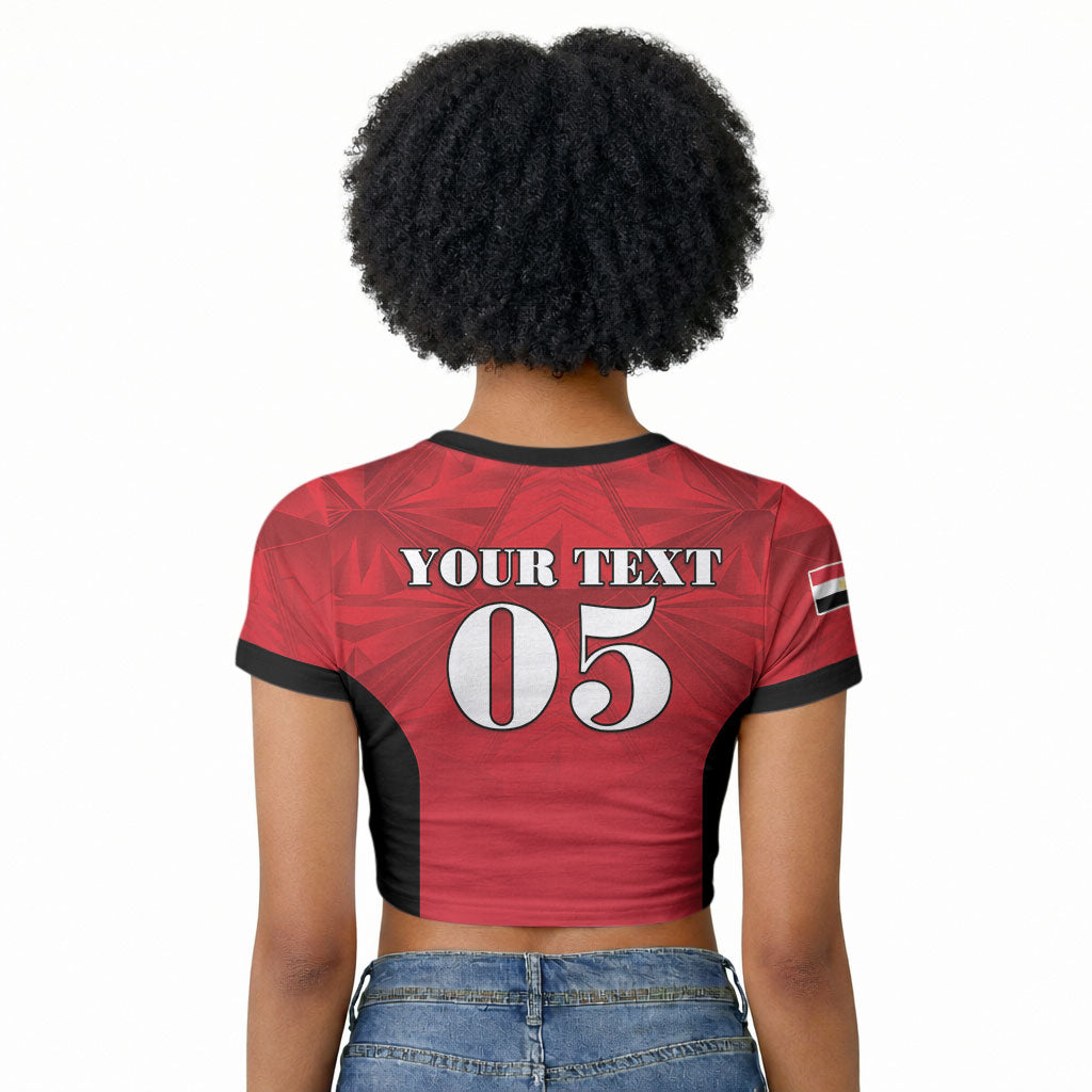 Custom Egypt Football 2026 Raglan Cropped T shirt Go Pharaohs Special Style