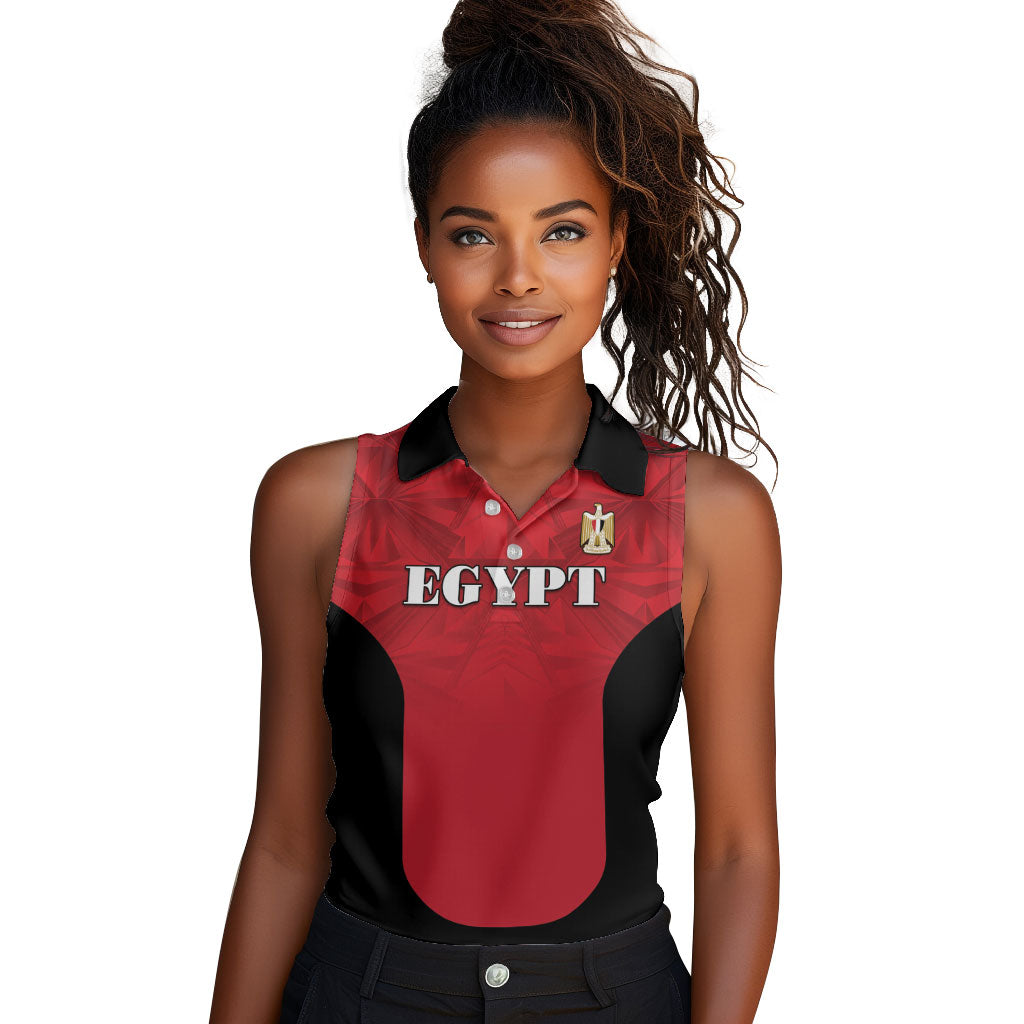 Custom Egypt Football 2026 Women Sleeveless Polo Shirt Go Pharaohs Special Style
