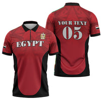 Custom Egypt Football 2026 Zipper Polo Shirt Go Pharaohs Special Style