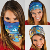 Happy Australia Flag Day Neck Gaiter Aussie Animals Grunge Style