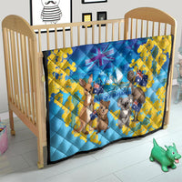Happy Australia Flag Day Quilt Aussie Animals Grunge Style