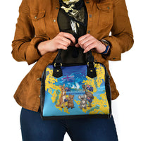 Happy Australia Flag Day Shoulder Handbag Aussie Animals Grunge Style