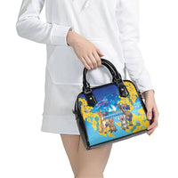 Happy Australia Flag Day Shoulder Handbag Aussie Animals Grunge Style