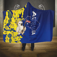 Australia Cockatoo Hooded Blanket Aussie Flag With Golden Wattle