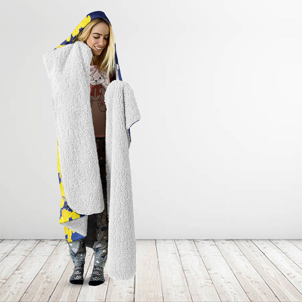 Australia Cockatoo Hooded Blanket Aussie Flag With Golden Wattle