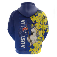 Australia Cockatoo Hoodie Aussie Flag With Golden Wattle