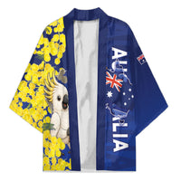 Australia Cockatoo Kimono Aussie Flag With Golden Wattle