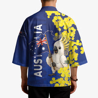 Australia Cockatoo Kimono Aussie Flag With Golden Wattle