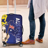 Australia Cockatoo Luggage Cover Aussie Flag With Golden Wattle
