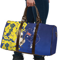 Australia Cockatoo Travel Bag Aussie Flag With Golden Wattle