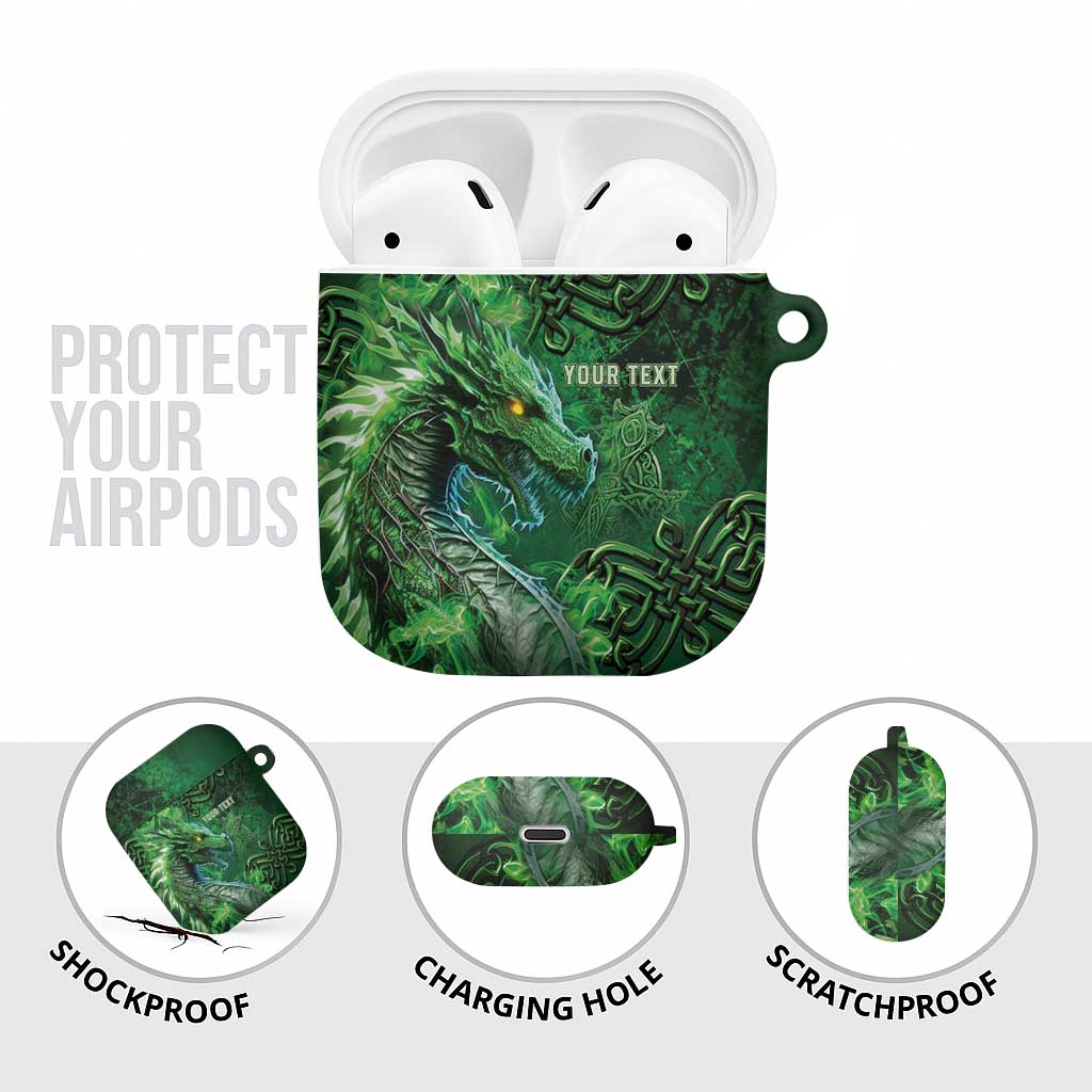 Personalized Ireland Celtic AirPods Case Irish Roots Dragon Soul - Wonder Print Shop