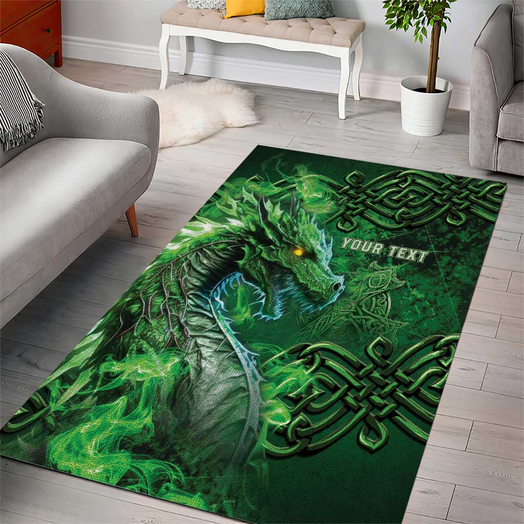 Personalized Ireland Celtic Area Rug Irish Roots Dragon Soul - Wonder Print Shop