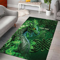 Personalized Ireland Celtic Area Rug Irish Roots Dragon Soul - Wonder Print Shop