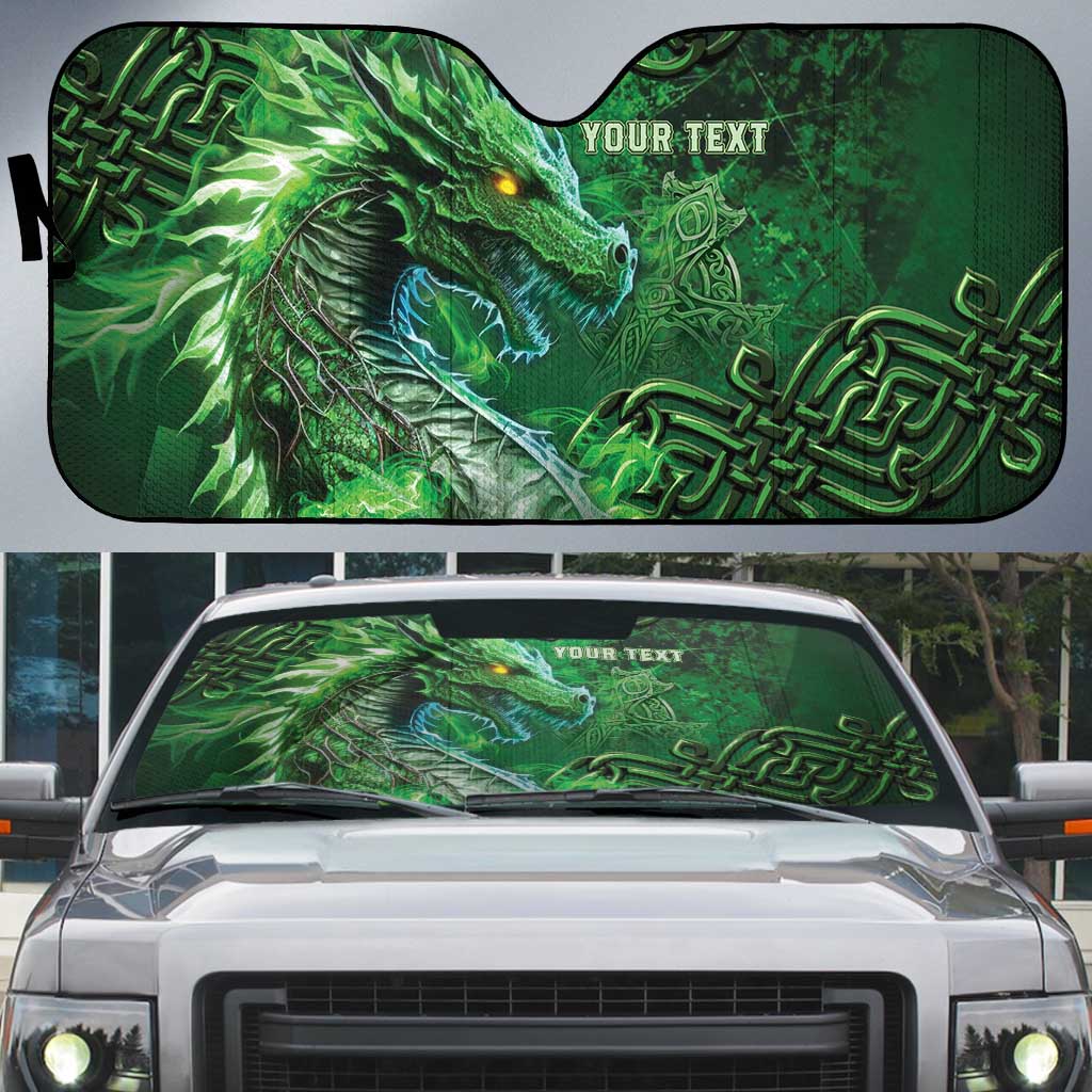Personalized Ireland Celtic Auto Sun Shade Irish Roots Dragon Soul - Wonder Print Shop