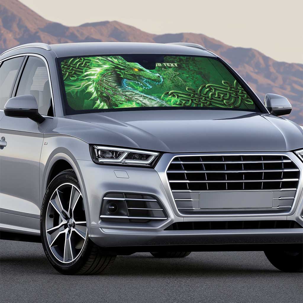 Personalized Ireland Celtic Auto Sun Shade Irish Roots Dragon Soul - Wonder Print Shop