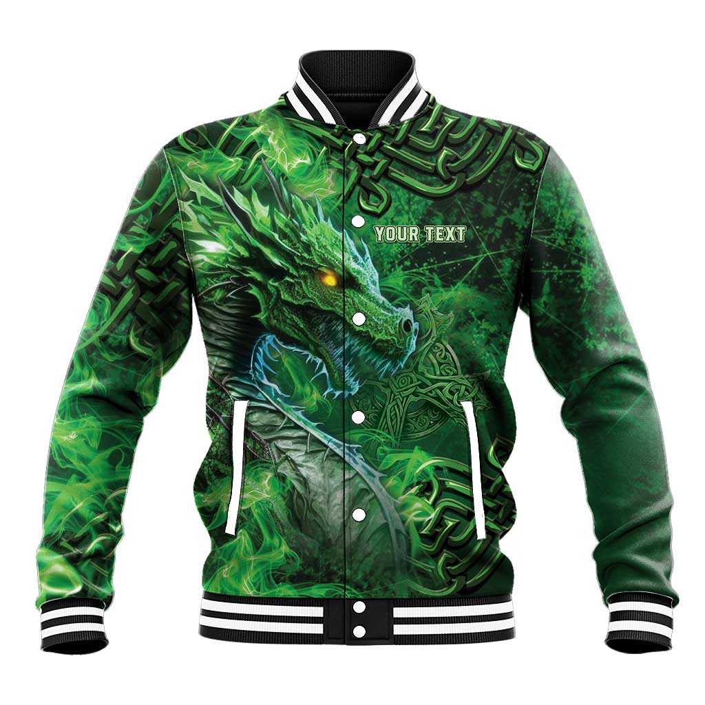 Personalized Ireland Celtic Baseball Jacket Irish Roots Dragon Soul - Wonder Print Shop