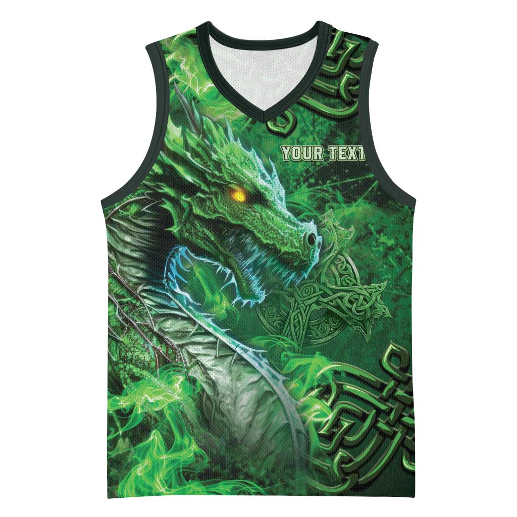 Personalized Ireland Celtic Basketball Jersey Irish Roots Dragon Soul - Wonder Print Shop