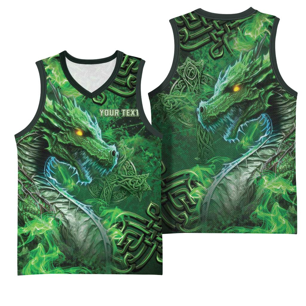 Personalized Ireland Celtic Basketball Jersey Irish Roots Dragon Soul - Wonder Print Shop