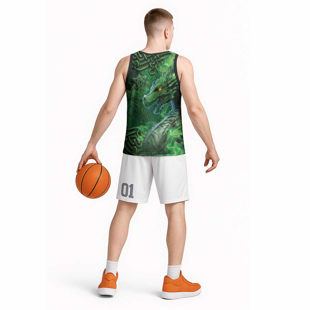 Personalized Ireland Celtic Basketball Jersey Irish Roots Dragon Soul - Wonder Print Shop