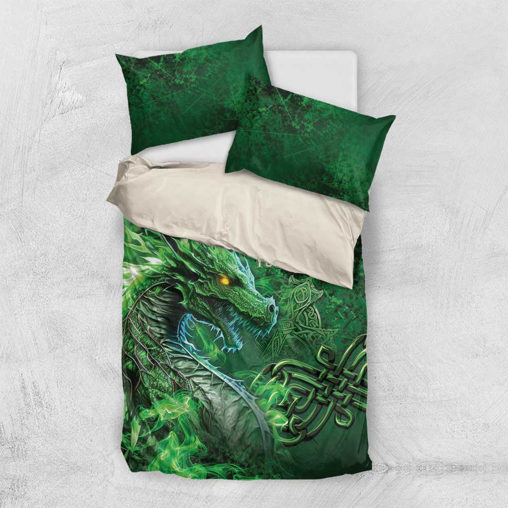 Personalized Ireland Celtic Bedding Set Irish Roots Dragon Soul - Wonder Print Shop
