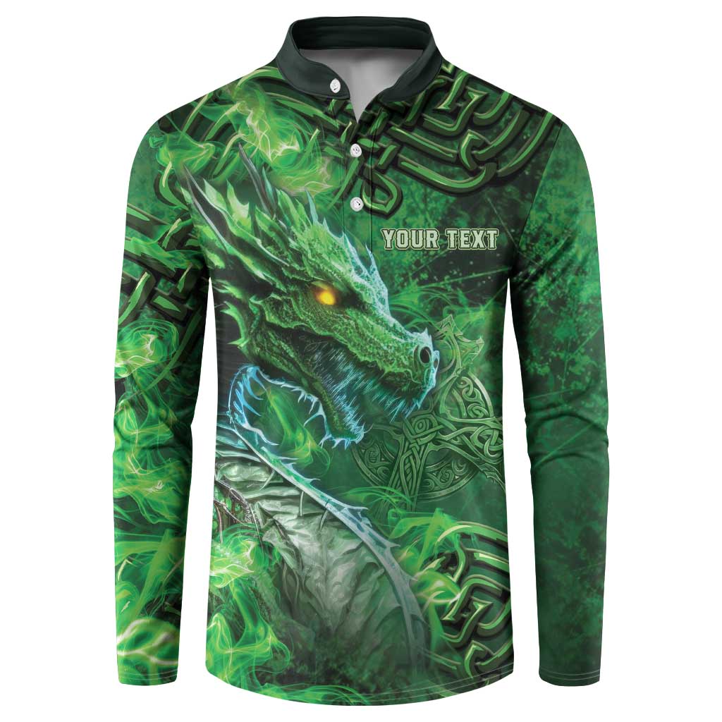 Personalized Ireland Celtic Button Sweatshirt Irish Roots Dragon Soul - Wonder Print Shop