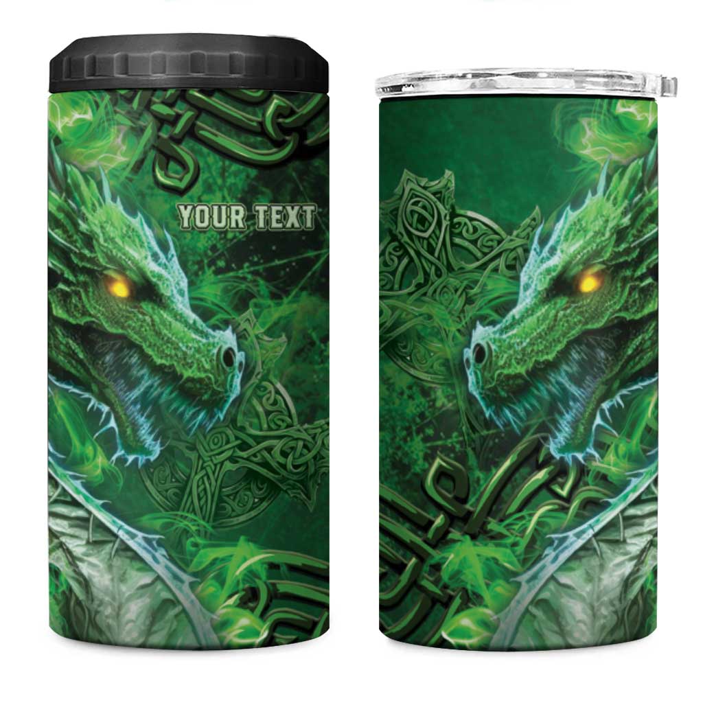Personalized Ireland Celtic 4 in 1 Can Cooler Tumbler Irish Roots Dragon Soul - Wonder Print Shop