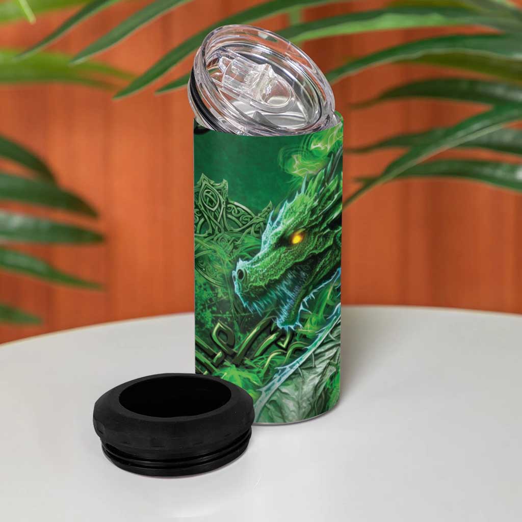 Personalized Ireland Celtic 4 in 1 Can Cooler Tumbler Irish Roots Dragon Soul - Wonder Print Shop