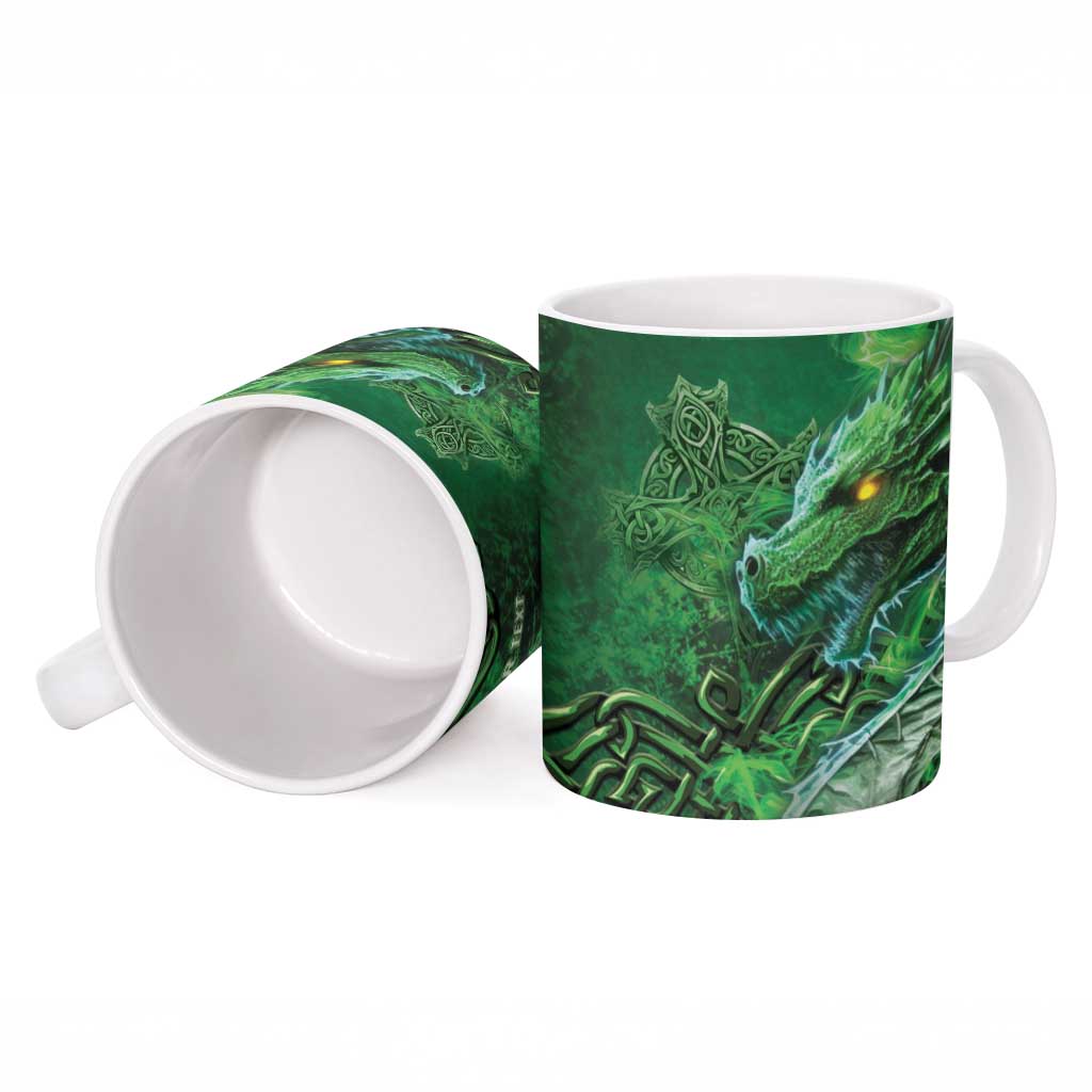 Personalized Ireland Celtic Ceramic Mug Irish Roots Dragon Soul - Wonder Print Shop