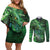 Personalized Ireland Celtic Couples Matching Off Shoulder Short Dress and Long Sleeve Button Shirt Irish Roots Dragon Soul - Wonder Print Shop