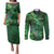 Personalized Ireland Celtic Couples Matching Puletasi and Long Sleeve Button Shirt Irish Roots Dragon Soul - Wonder Print Shop