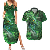 Personalized Ireland Celtic Couples Matching Summer Maxi Dress and Hawaiian Shirt Irish Roots Dragon Soul - Wonder Print Shop