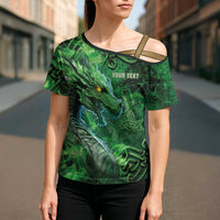 Personalized Ireland Celtic Cross Shoulder Shirt Irish Roots Dragon Soul - Wonder Print Shop
