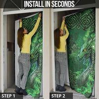 Personalized Ireland Celtic Door Cover Irish Roots Dragon Soul - Wonder Print Shop