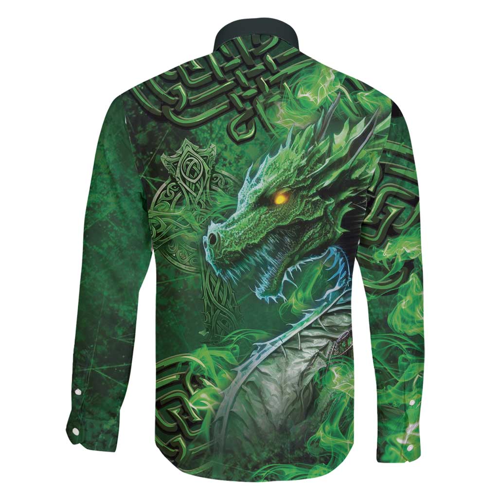 Personalized Ireland Celtic Family Matching Off Shoulder Short Dress and Hawaiian Shirt Irish Roots Dragon Soul - Wonder Print Shop