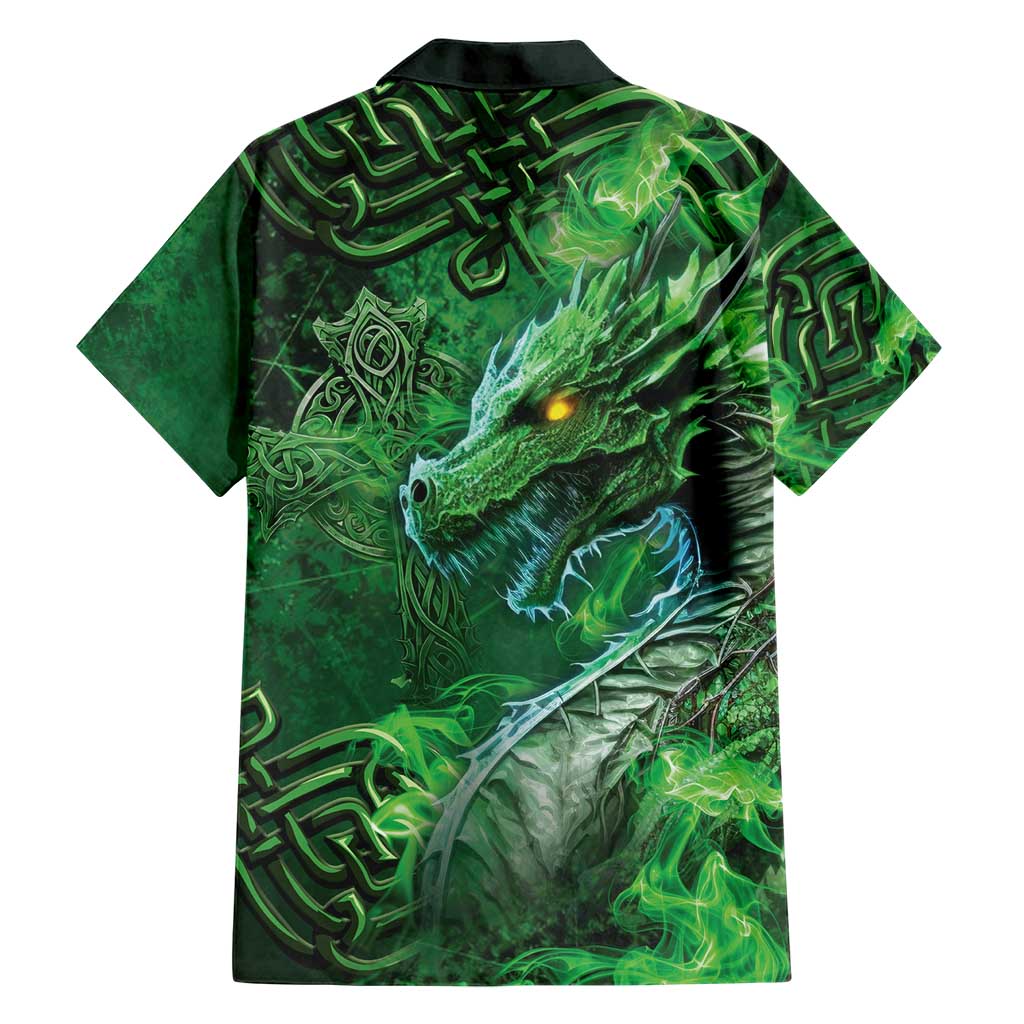 Personalized Ireland Celtic Family Matching Short Sleeve Bodycon Dress and Hawaiian Shirt Irish Roots Dragon Soul - Wonder Print Shop