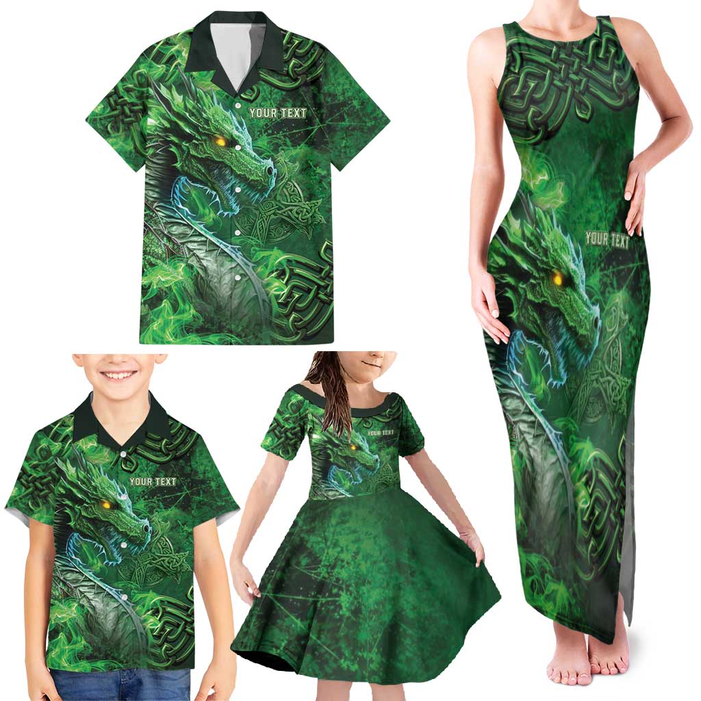 Personalized Ireland Celtic Family Matching Tank Maxi Dress and Hawaiian Shirt Irish Roots Dragon Soul - Wonder Print Shop