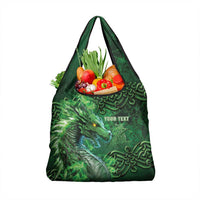 Personalized Ireland Celtic Grocery Bag Irish Roots Dragon Soul - Wonder Print Shop