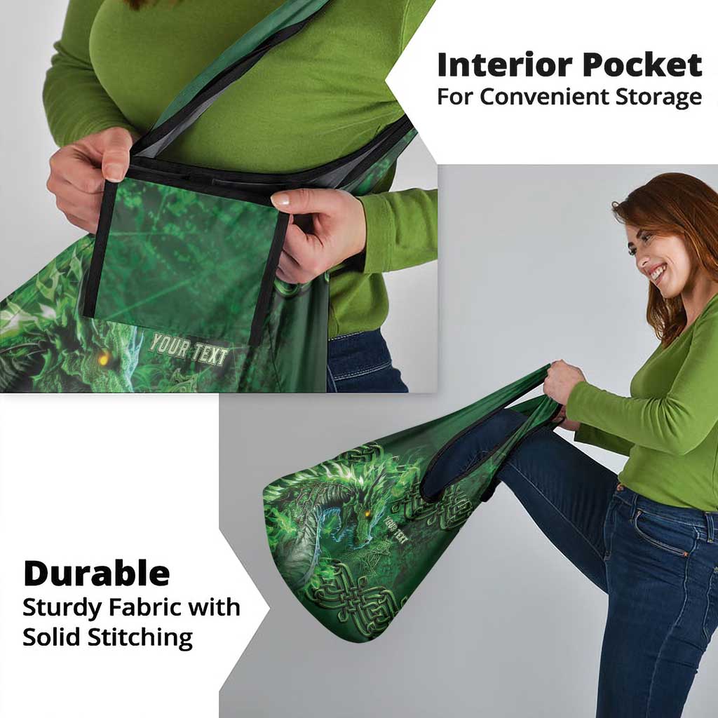 Personalized Ireland Celtic Grocery Bag Irish Roots Dragon Soul - Wonder Print Shop